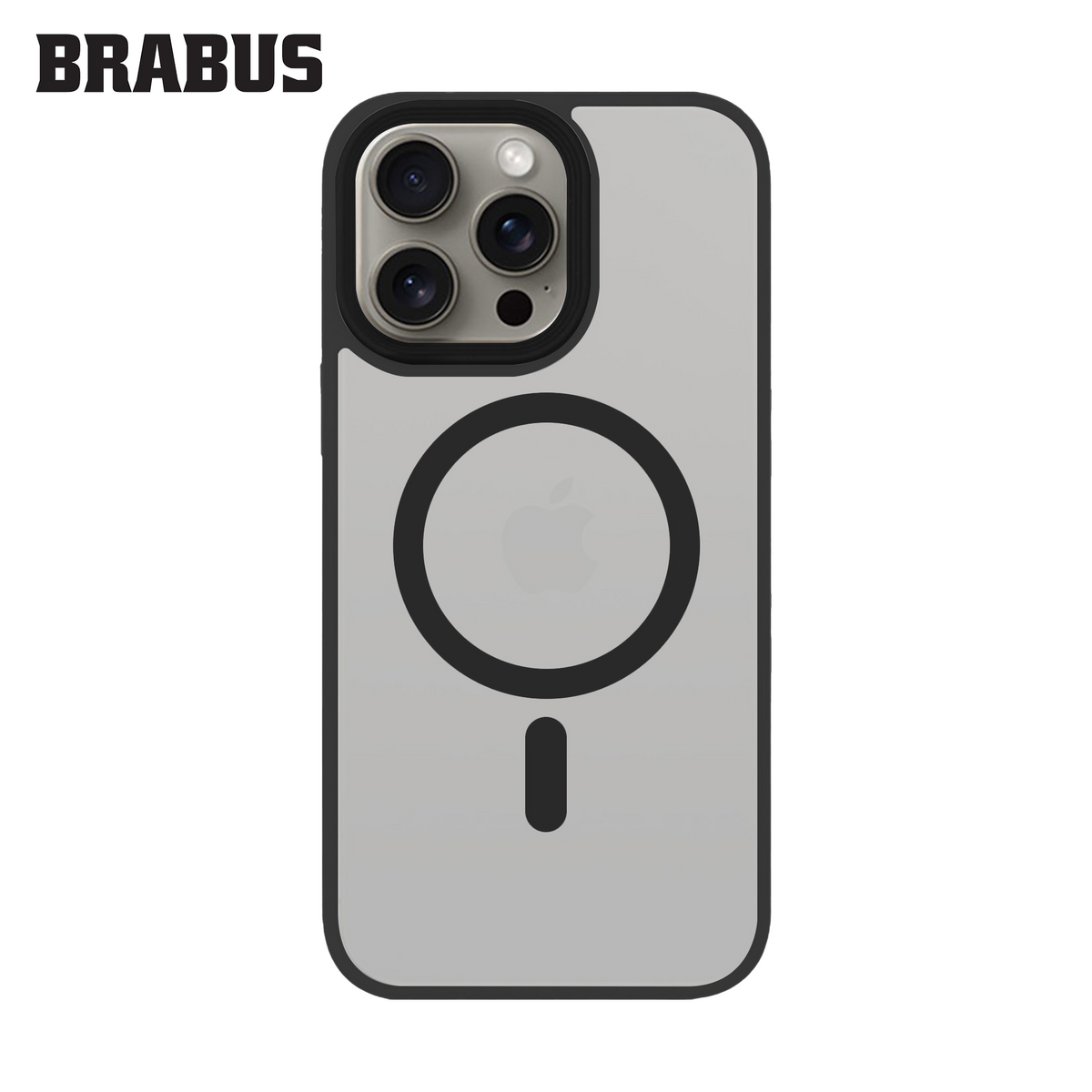 BRABUS iPhone 15 Pro Anti-Shock MagSafe-Compatible Soft Edges Frosted Matte Fall Silicone Case · 2