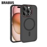 BRABUS iPhone 15 Pro Anti-Shock MagSafe-Compatible Camera-Lens Protection Frosted Soft Edges Sonic Silicone Case · 2