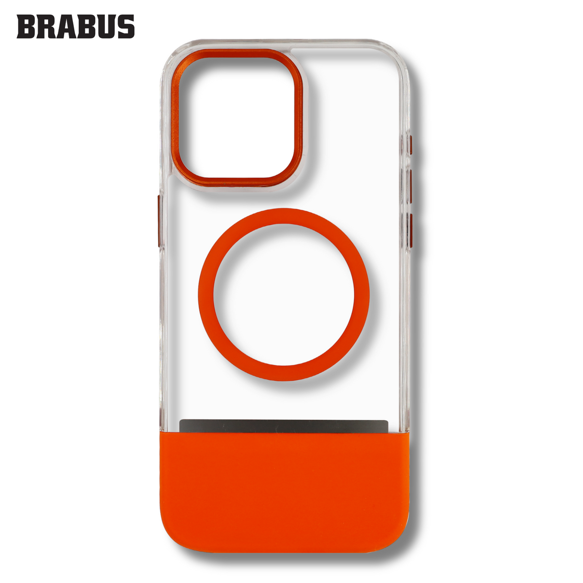 BRABUS iPhone 15 Pro Çift Parça Clear Colored Anti-Shock MagSafe-Compatible Divine Silicone Case · 2