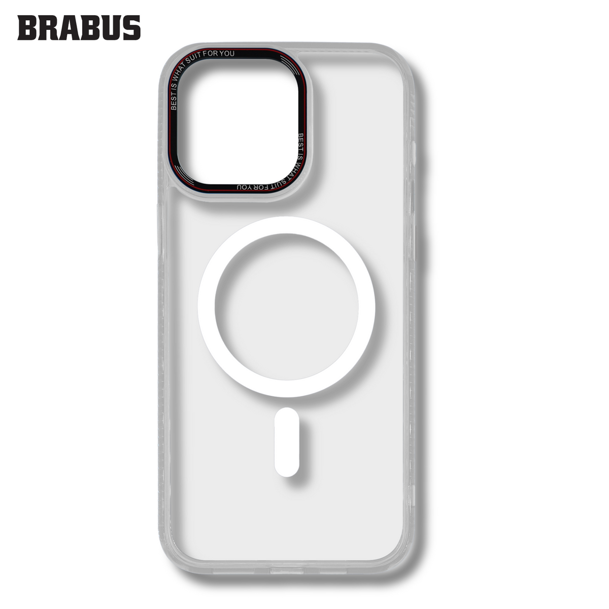 BRABUS Iphone 15 Pro MagSafe Max Anti-Shock Silicone Rex Clear Case · 1