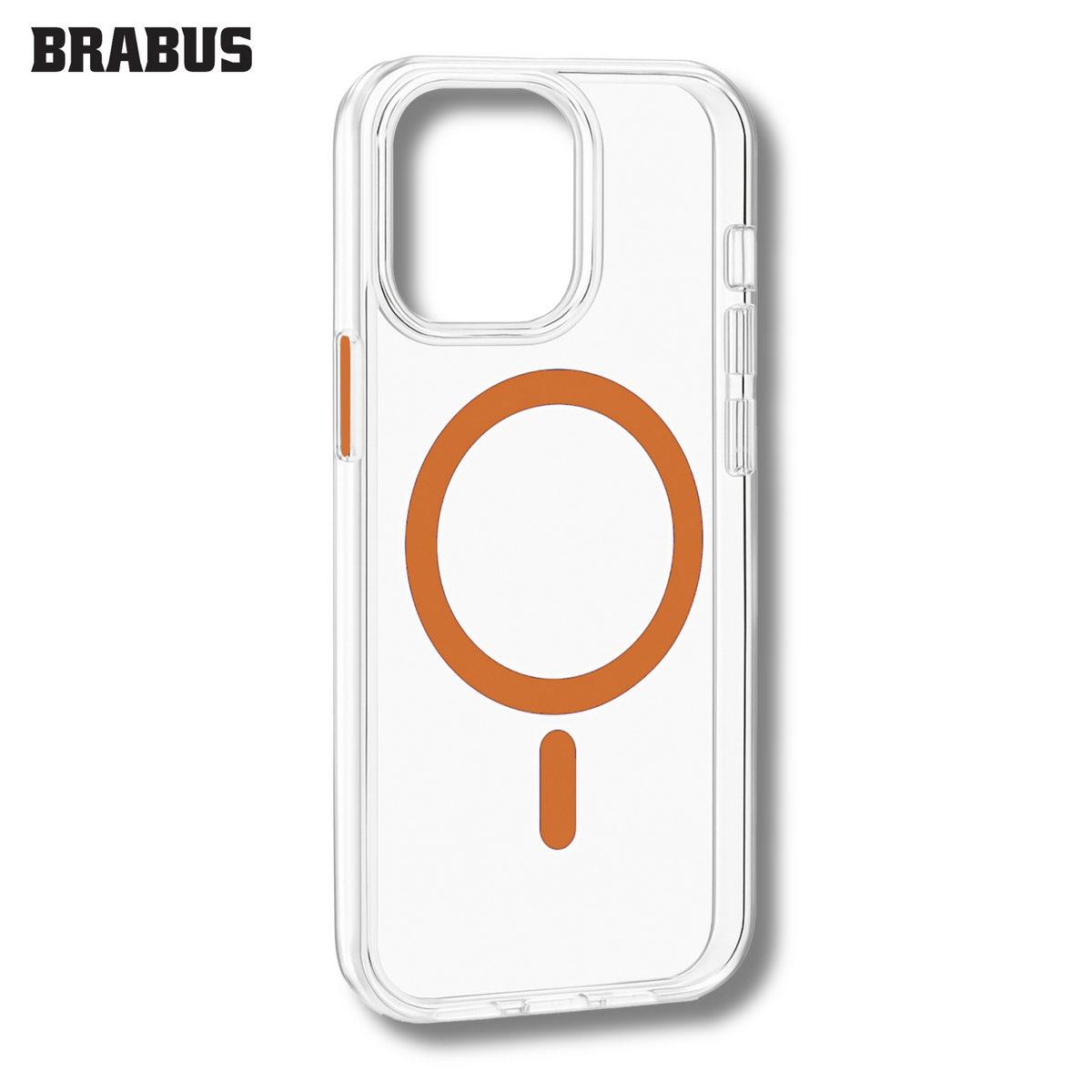 BRABUS iPhone 15 Pro MagSafe-Compatible Sararmaya Dayanıklı Clear Slim Slim Aura Hard-Shell Case · 2