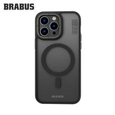 BRABUS iPhone 15 Pro MagSafe-Compatible Çift Yan Katman Korumalı Frosted Soft Edges Screw Silicone Case · 1