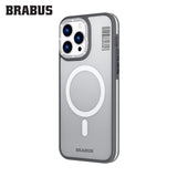 BRABUS iPhone 15 Pro MagSafe-Compatible Çift Yan Katman Korumalı Frosted Soft Edges Screw Silicone Case · 3