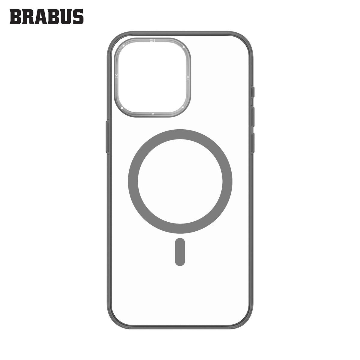 BRABUS iPhone 15 Pro MagSafe-Compatible Arkası Clear Kenarları Colored Soft Porto Silicone Case · 3