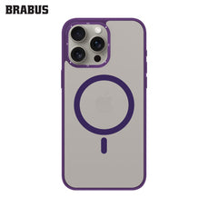 BRABUS iPhone 15 Pro MagSafe-Compatible Arkası Clear Kenarları Colored Soft Porto Silicone Case · 1