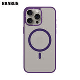 BRABUS iPhone 15 Pro MagSafe-Compatible Arkası Clear Kenarları Colored Soft Porto Silicone Case · 1