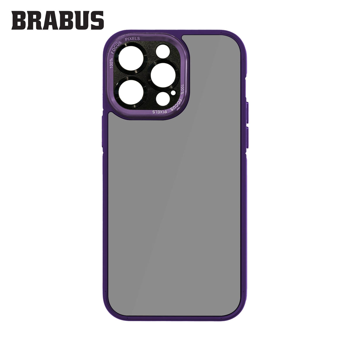 BRABUS iPhone 15 Pro Max Anti-Shock Camera-Lens Protection Arkası Clear Soft Edges Try Silicone Case · 2