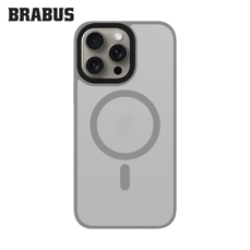 BRABUS iPhone 15 Pro Max Anti-Shock MagSafe-Compatible Soft Edges Frosted Matte Fall Silicone Case · 1
