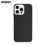 BRABUS iPhone 15 Pro Max Hidden MagSafe-Compatible Deri Görünümlü Silicone Oregon Case · 2
