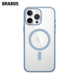 BRABUS iPhone 15 Pro Max Kenarları Colored Arkası Clear MagSafe-Compatible Slim Slim Hard-Shell Voi Silicone Case · 2