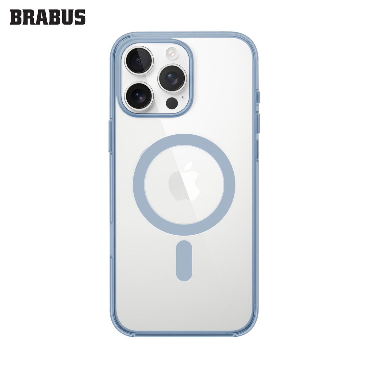 BRABUS iPhone 15 Pro Max Kenarları Colored Arkası Clear MagSafe-Compatible Slim Slim Hard-Shell Voi Silicone Case · 2