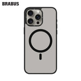 BRABUS iPhone 15 Pro Max MagSafe-Compatible Arkası Clear Kenarları Colored Soft Porto Silicone Case · 2