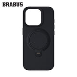 BRABUS iPhone 15 Pro Max MagSafe-Compatible Carbon Fiber-Covered Metal Stand Anti-Shock Urban Silicone Case · 3