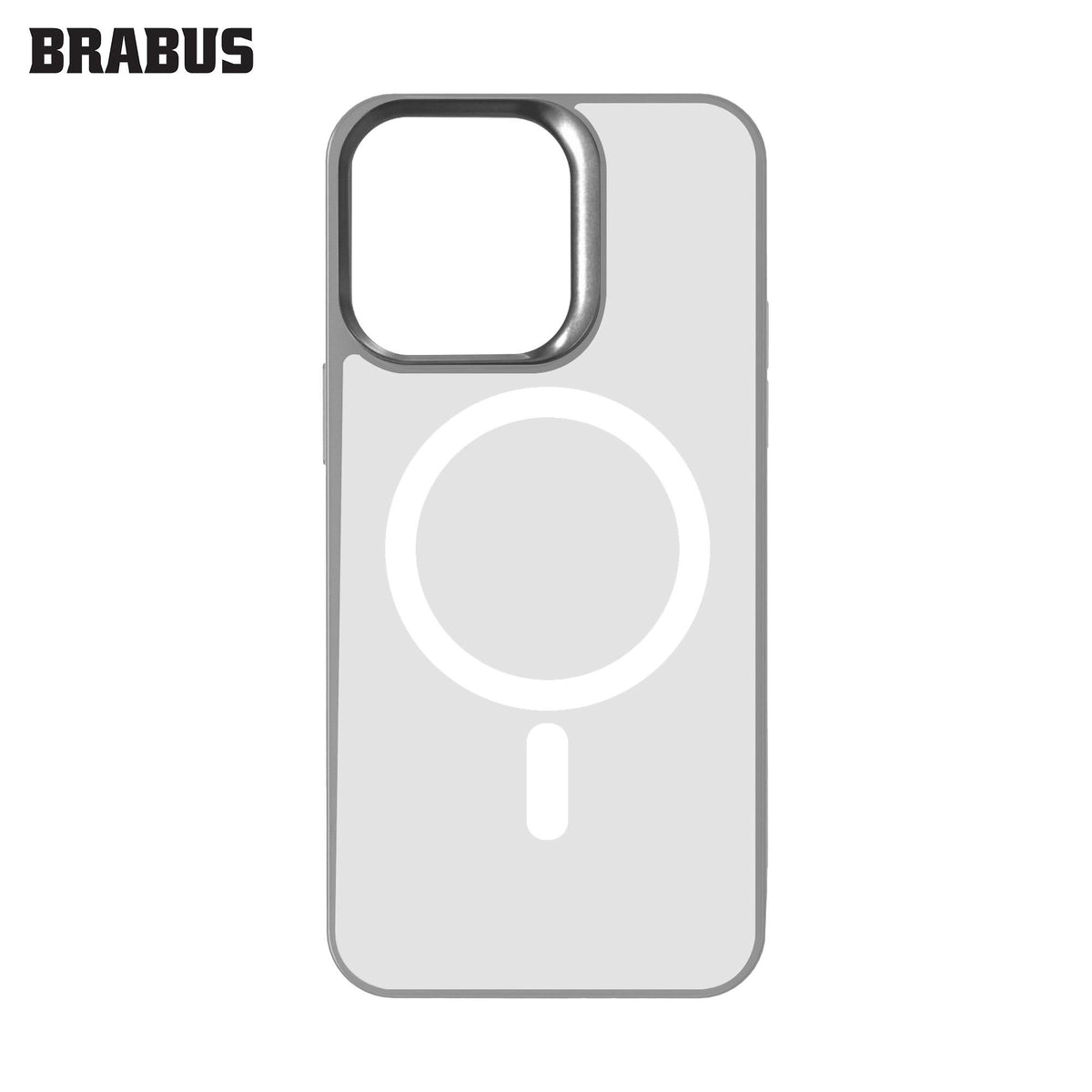 BRABUS iPhone 15 Pro Max MagSafe-Compatible Frosted Extra Yan Koruma Katmanlı Soft Matte Rain Silicone Case · 3