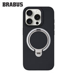 BRABUS iPhone 15 Pro Max MagSafe-Compatible Carbon Fiber-Covered Metal Stand Anti-Shock Urban Silicone Case · 1