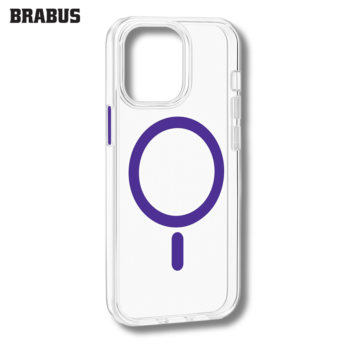 BRABUS iPhone 15 Pro Max MagSafe-Compatible Sararmaya Dayanıklı Clear Slim Slim Aura Hard-Shell Case · 2