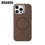 BRABUS iPhone 15 Pro Max MagSafe-Compatible Metal Kamera Stand Velvet-Lined Silinebilir Matte Soft Jel Work Silicone Case · 2