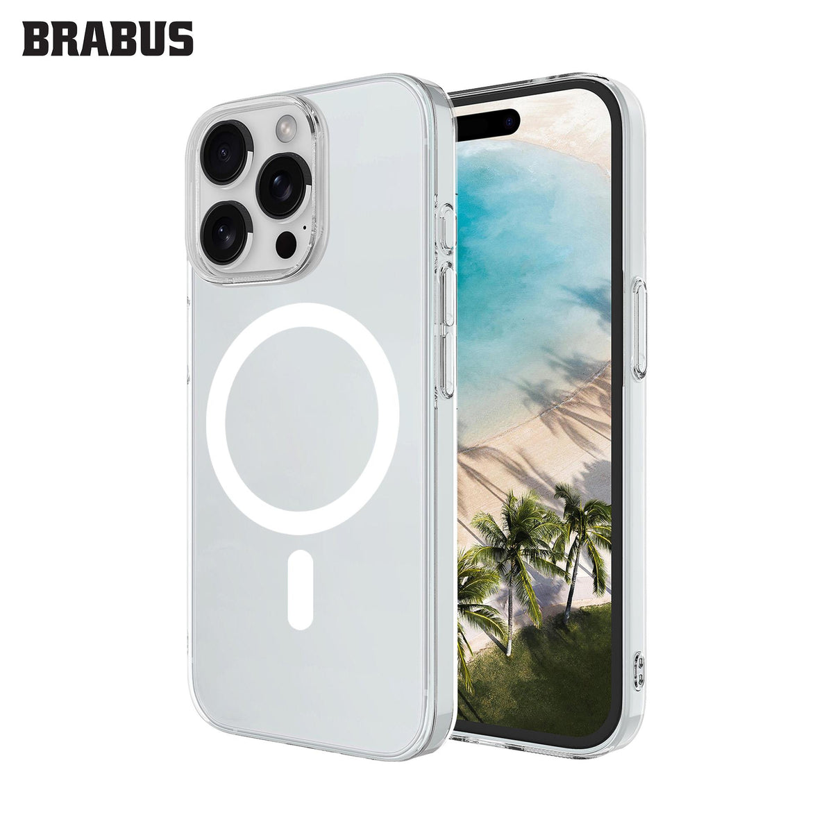 BRABUS iPhone 15 Pro Max MagSafe-Compatible Orijinal Çipli Mika IC Magsafe Clear Hard-Shell Case · 2
