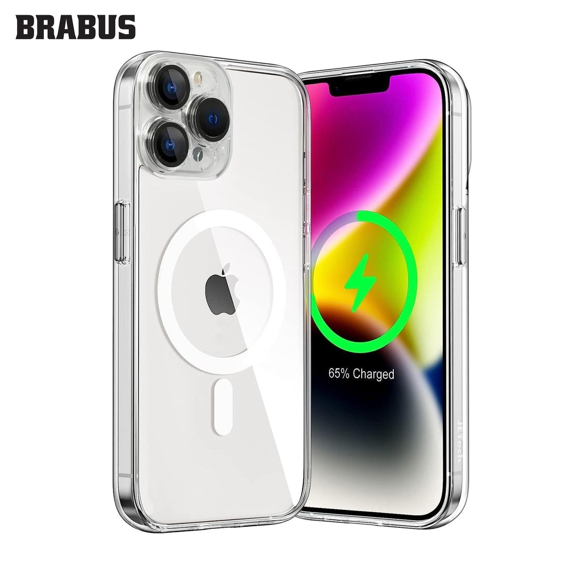 BRABUS iPhone 15 Pro Max MagSafe-Compatible Kamera Lens Mercek Korumalı Slim Slim Soft Fox Silicone Case · 1