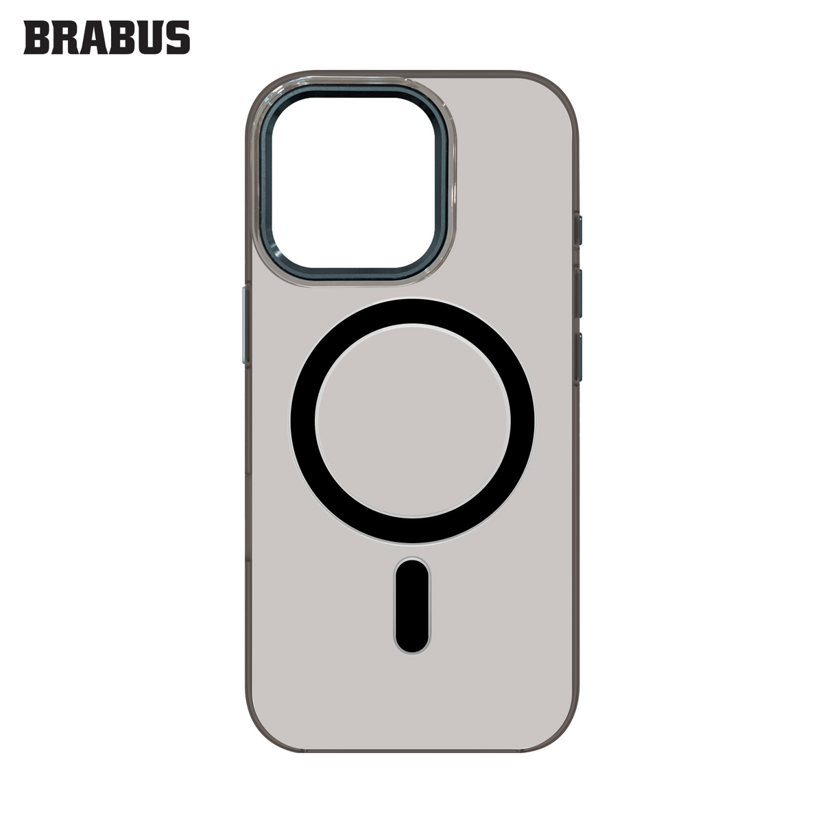 BRABUS iPhone 15 Pro Max MagSafe-Compatible Sararmaya Dayanıklı Clear Colored Leone Silicone Case · 2