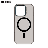 BRABUS iPhone 15 Pro Max MagSafe-Compatible Sararmaya Dayanıklı Clear Colored Leone Silicone Case · 2