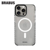 BRABUS iPhone 15 Pro Max MagSafe-Compatible Extra Yan Katman Korumalı Anti-Shock Clear Dump Silicone Case · 2