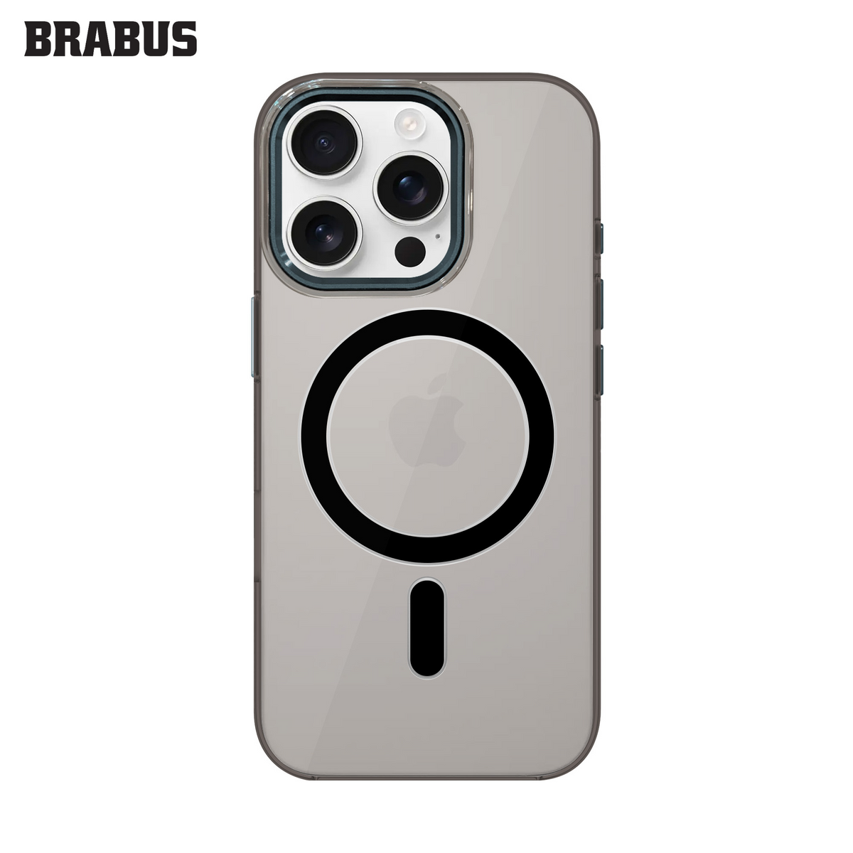 BRABUS iPhone 15 Pro Max MagSafe-Compatible Sararmaya Dayanıklı Clear Colored Leone Silicone Case · 1