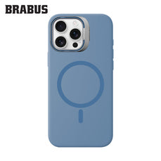 BRABUS iPhone 15 Pro Max MagSafe-Compatible Metal Kamera Stand Velvet-Lined Silinebilir Matte Soft Jel Work Silicone Case · 1