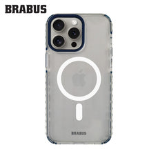 BRABUS iPhone 15 Pro Max MagSafe-Compatible Extra Yan Katman Korumalı Anti-Shock Clear Dump Silicone Case · 1
