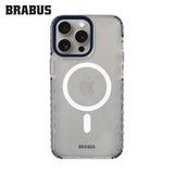 BRABUS iPhone 15 Pro Max MagSafe-Compatible Extra Yan Katman Korumalı Anti-Shock Clear Dump Silicone Case · 1