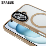 BRABUS Anti-Shock MagSafe-Compatible Soft Edges Frosted Matte Fall Silicone Case for iPhone 16 · 4