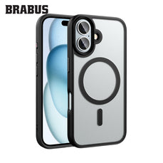 BRABUS Anti-Shock MagSafe-Compatible Soft Edges Frosted Matte Fall Silicone Case for iPhone 16 · 1