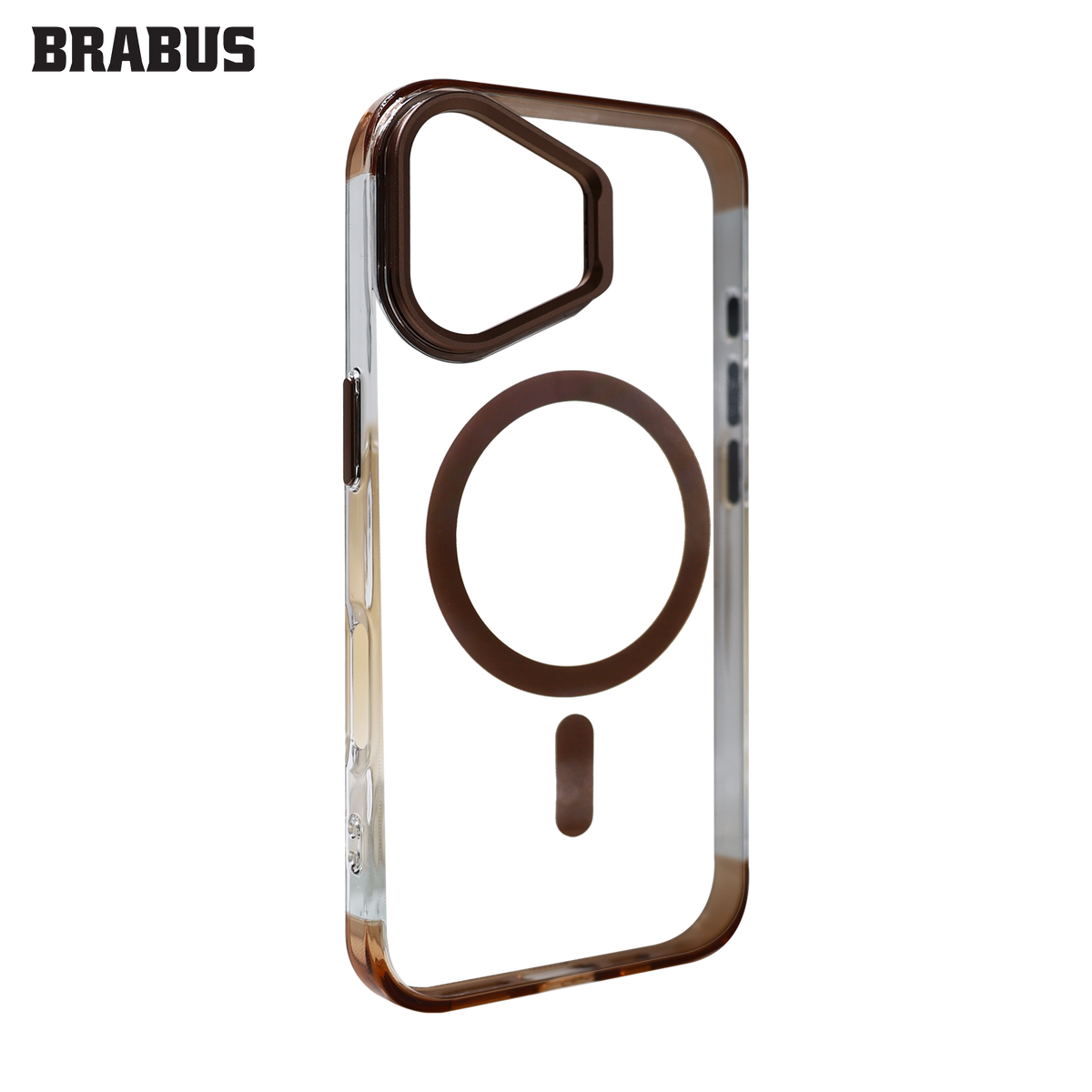BRABUS iPhone 16 MagSafe-Compatible Sararmaya Dayanıklı Metal Kamera Stand Clear Colored Supra Silicone Case · 3