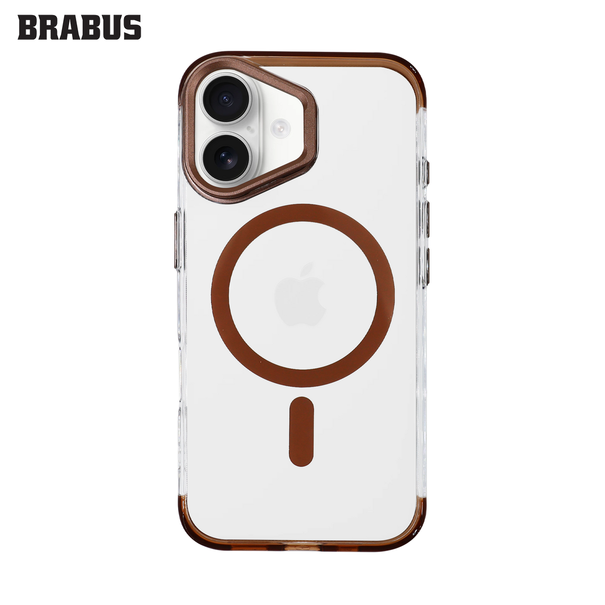 BRABUS iPhone 16 MagSafe-Compatible Sararmaya Dayanıklı Metal Kamera Stand Clear Colored Supra Silicone Case · 1