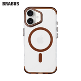 BRABUS iPhone 16 MagSafe-Compatible Sararmaya Dayanıklı Metal Kamera Stand Clear Colored Supra Silicone Case · 1
