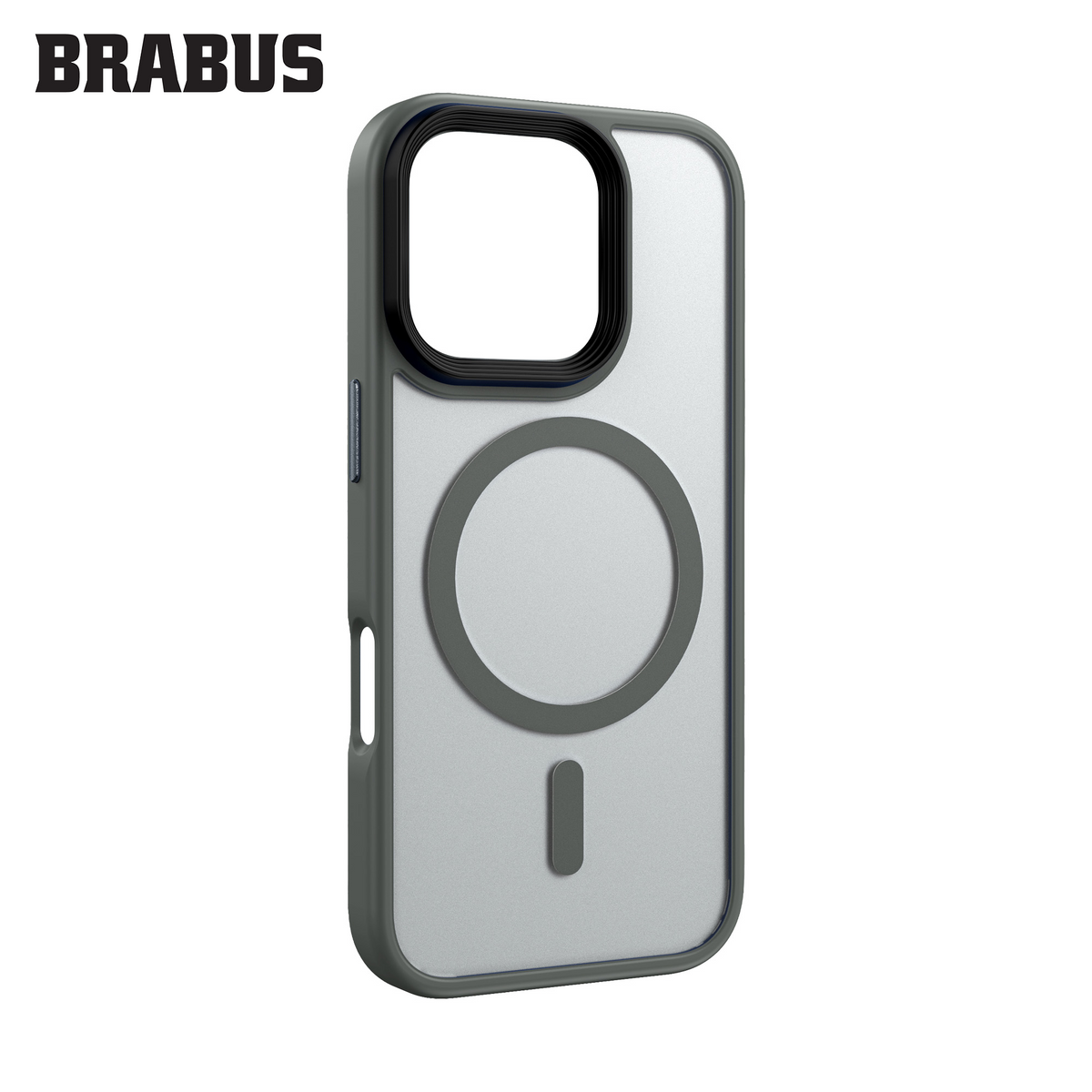 BRABUS Anti-Shock MagSafe-Compatible Soft Edges Frosted Matte Fall Silicone Case for iPhone 16 Pro · 3