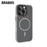 BRABUS Anti-Shock MagSafe Camera-Lens Protection Frosted Kenar Soft Sonic Silicone Case for iPhone 16 Pro · 3