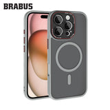 BRABUS Anti-Shock MagSafe Camera-Lens Protection Frosted Kenar Soft Sonic Silicone Case for iPhone 16 Pro · 2