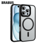 BRABUS Anti-Shock MagSafe-Compatible Soft Edges Frosted Matte Fall Silicone Case for iPhone 16 Pro · 1