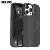 BRABUS iPhone 16 Pro MagSafe-Compatible Ribbedlı Arka Matte Yüzey Velvet-Lined Soft Rio Silicone Case · 2