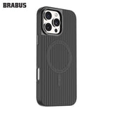BRABUS iPhone 16 Pro MagSafe-Compatible Ribbedlı Arka Matte Yüzey Velvet-Lined Soft Rio Silicone Case · 4