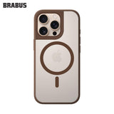 BRABUS iPhone 16 Pro MagSafe-Compatible ip Takma Aparatlı Frosted Colored Matte Add Silicone Case · 2