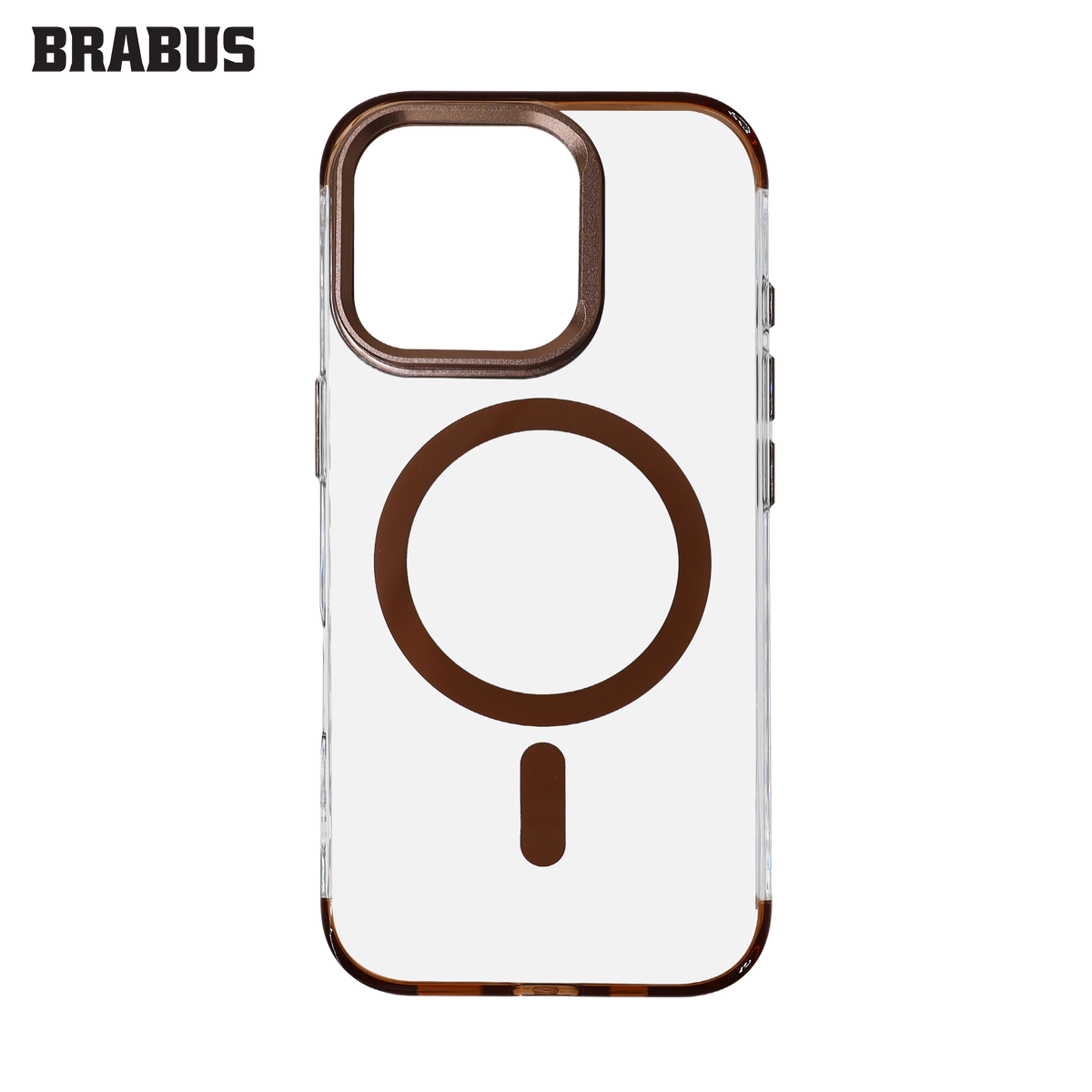 BRABUS iPhone 16 Pro MagSafe-Compatible Sararmaya Dayanıklı Metal Kamera Stand Clear Colored Supra Silicone Case · 2