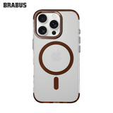 BRABUS iPhone 16 Pro MagSafe-Compatible Sararmaya Dayanıklı Metal Kamera Stand Clear Colored Supra Silicone Case · 1