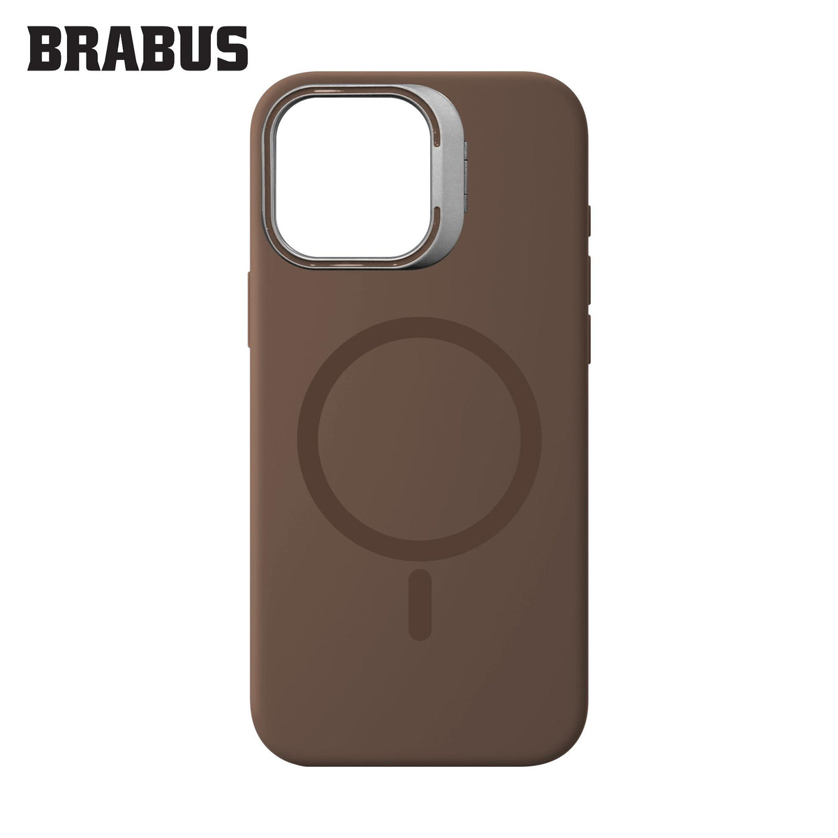 BRABUS iPhone 16 Pro MagSafe-Compatible Metal Kamera Stand Velvet-Lined Silinebilir Matte Soft Jel Work Silicone Case · 2