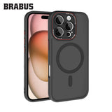 BRABUS Anti-Shock MagSafe Camera Protection Frosted Kenar Soft Sonic Silicone Case for iPhone 16 Pro Max · 1