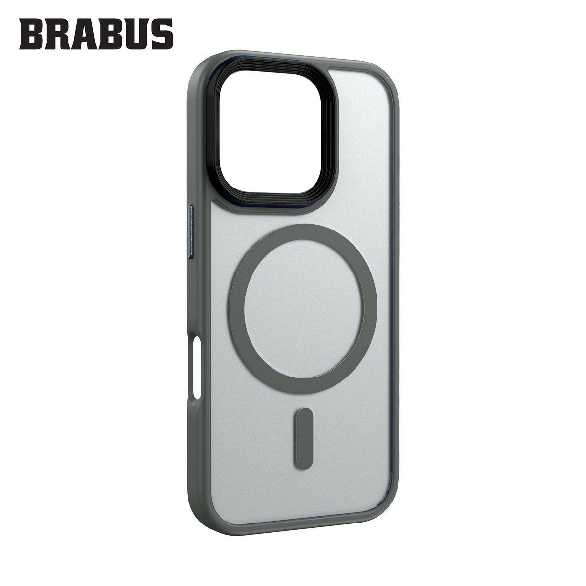 BRABUS Anti-Shock MagSafe-Compatible Soft Edges Frosted Matte Fall Silicone Case for iPhone 16 Pro Max · 3