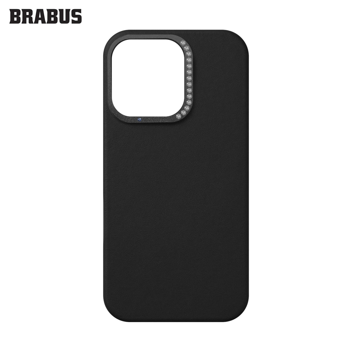 BRABUS iPhone 16 Pro Max Hidden MagSafe-Compatible Velvet-Lined Deri Görünümlü Kamera Kısmı Rhinestone Silicone Pearl Case · 3