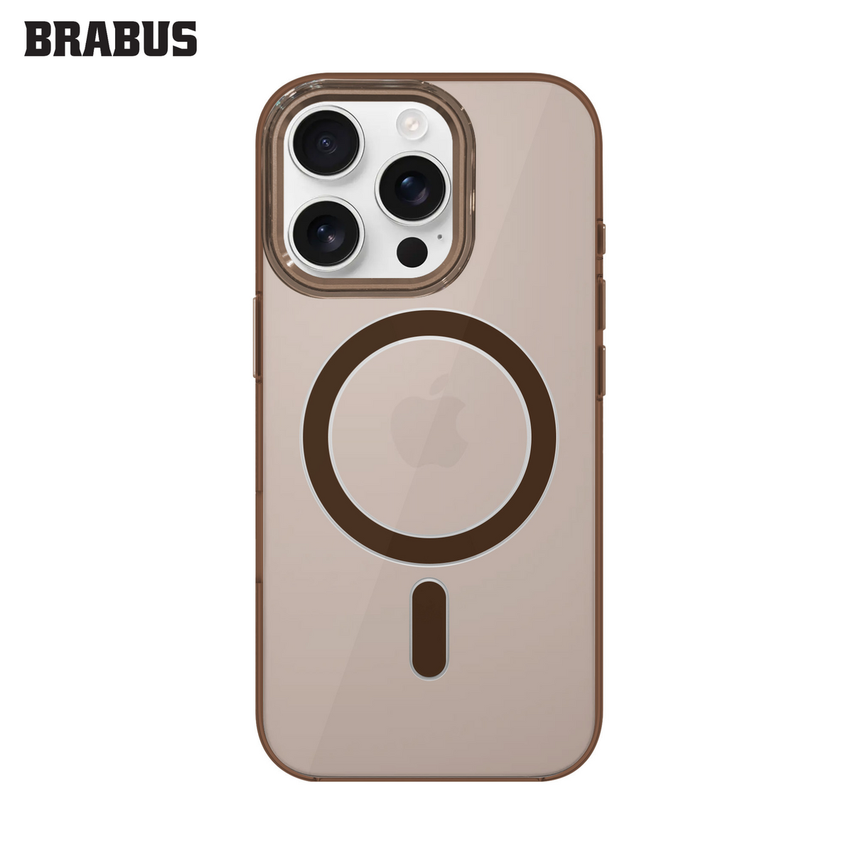 BRABUS iPhone 16 Pro Max MagSafe-Compatible Sararmaya Dayanıklı Clear Colored Leone Silicone Case · 1