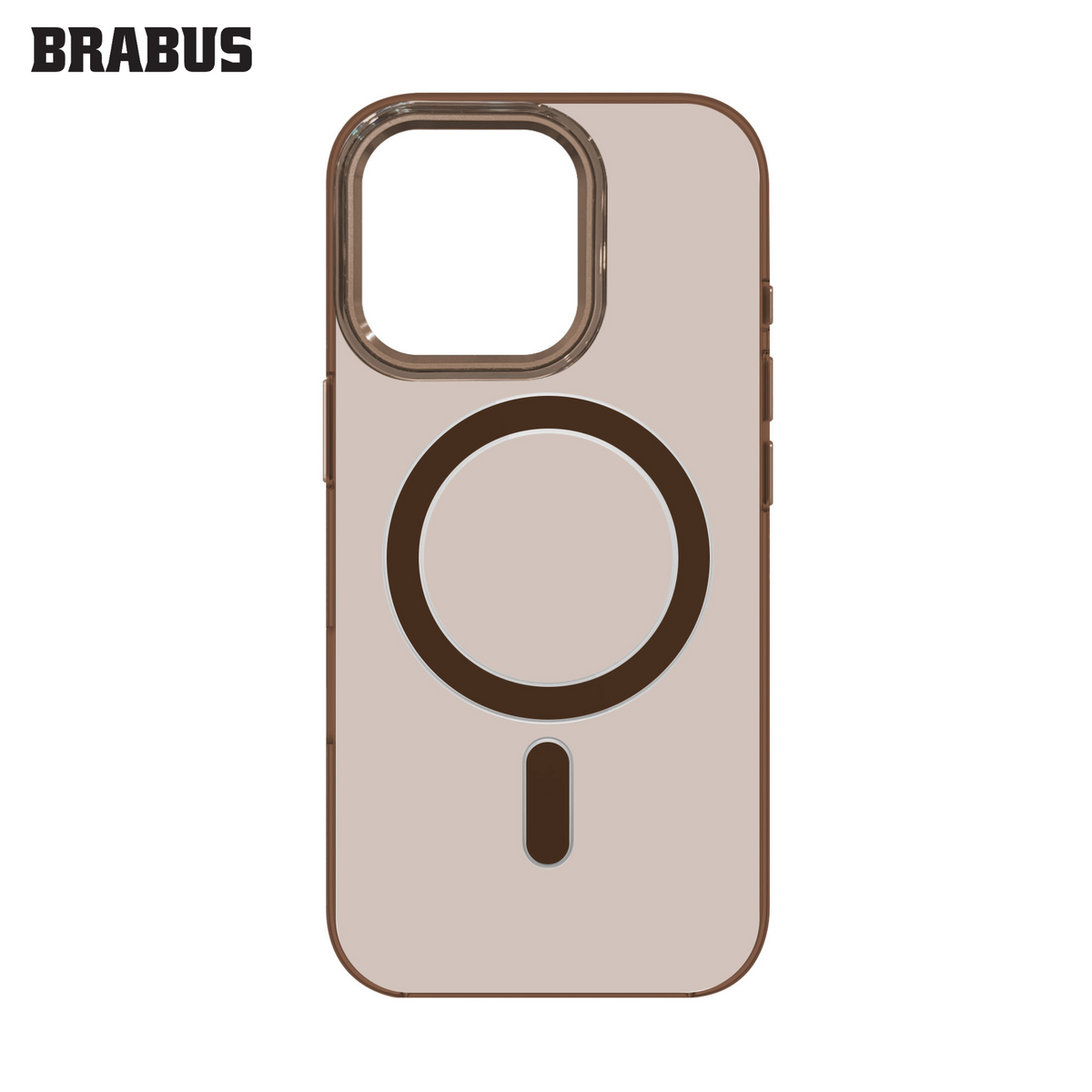 BRABUS iPhone 16 Pro Max MagSafe-Compatible Sararmaya Dayanıklı Clear Colored Leone Silicone Case · 2